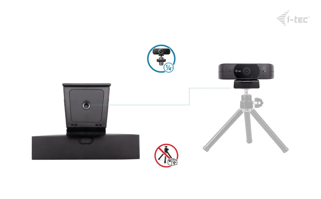 I-tec Solomon 500 4K UHD, automaattitarkennus -webkamera + kaksoismikrofoni, musta