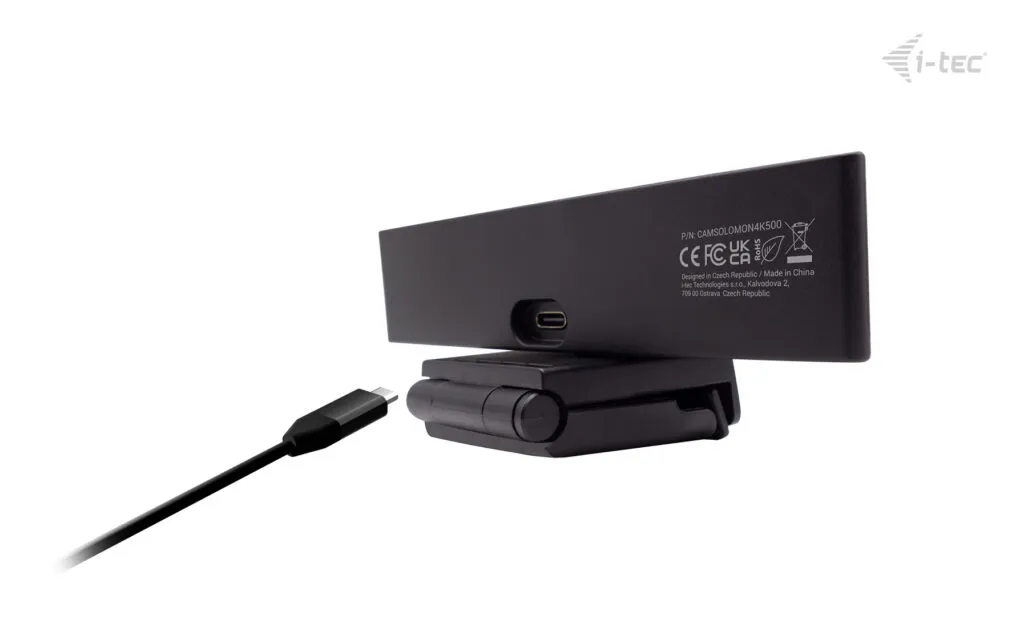 I-tec Solomon 500 4K UHD, automaattitarkennus -webkamera + kaksoismikrofoni, musta