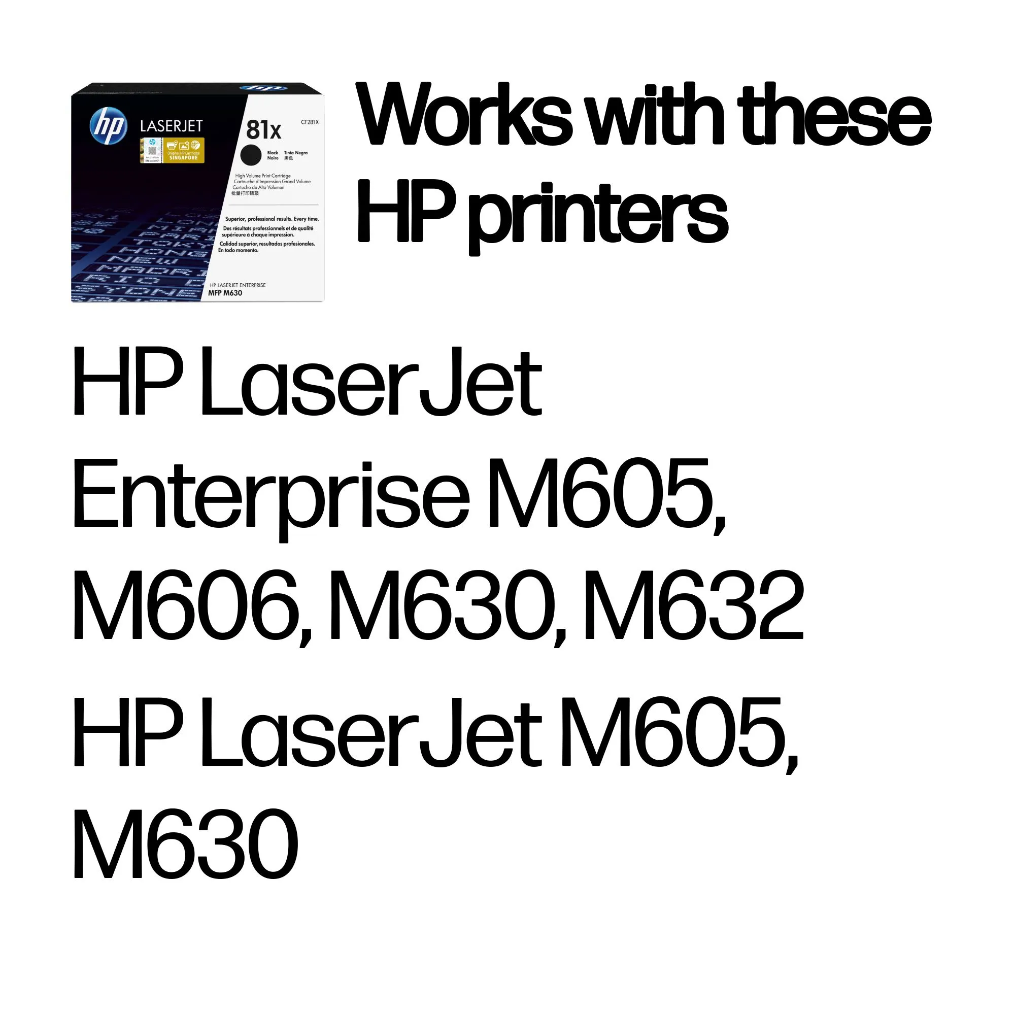 HP 81X High Yield Black Toner LJ Enterprise MFP M630
