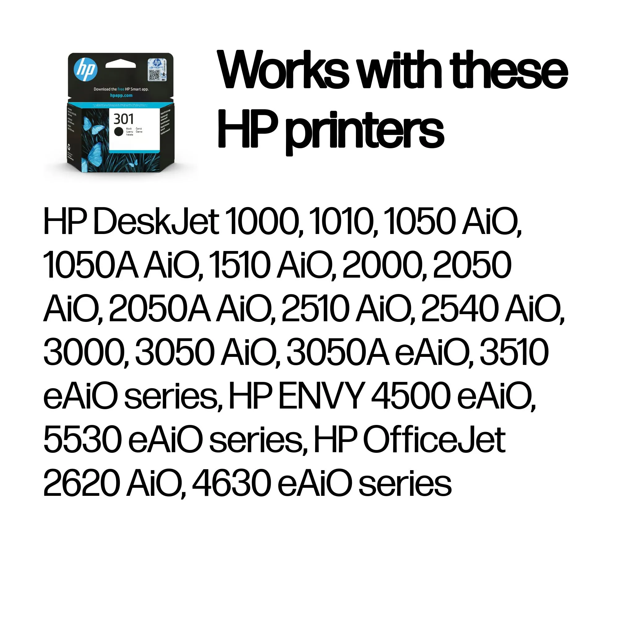 HP 301 Black Ink Cartridge