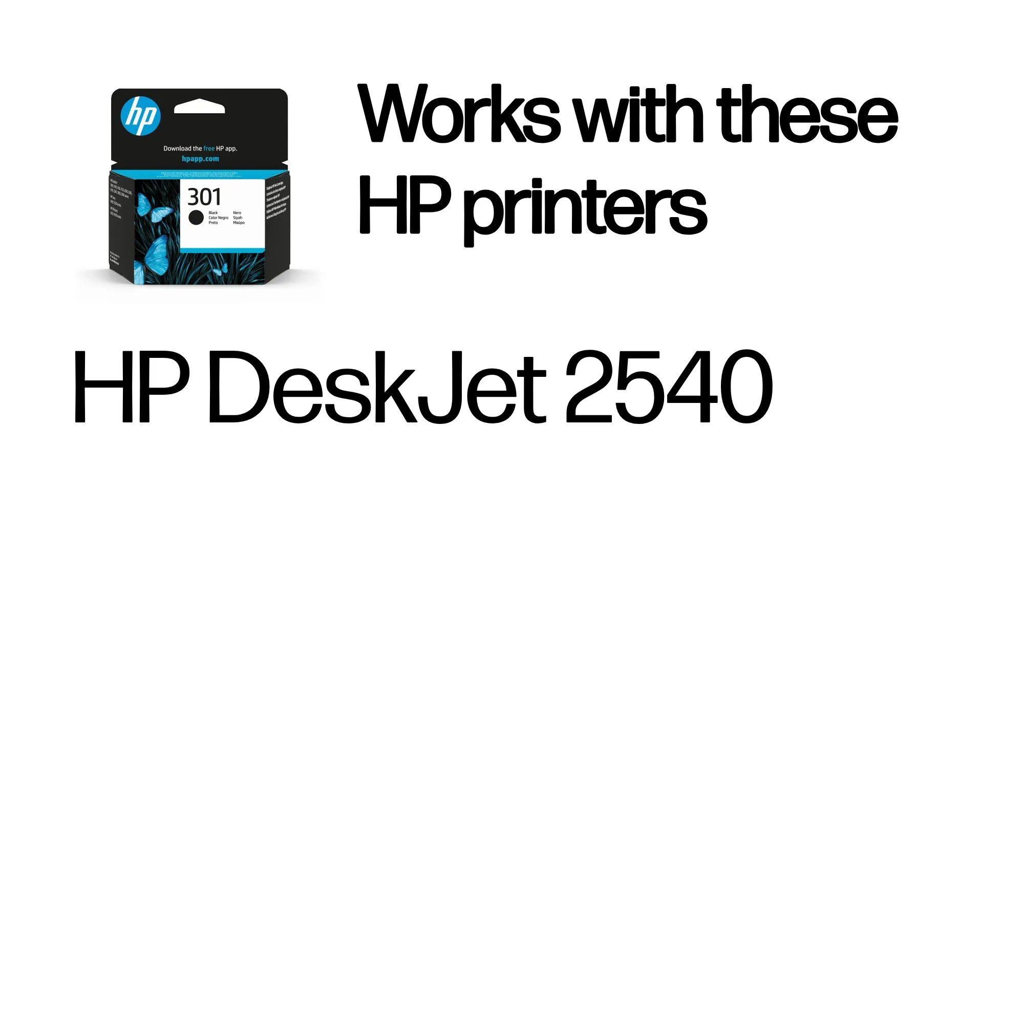 HP 301 ink cartridge, 3 ml, Black