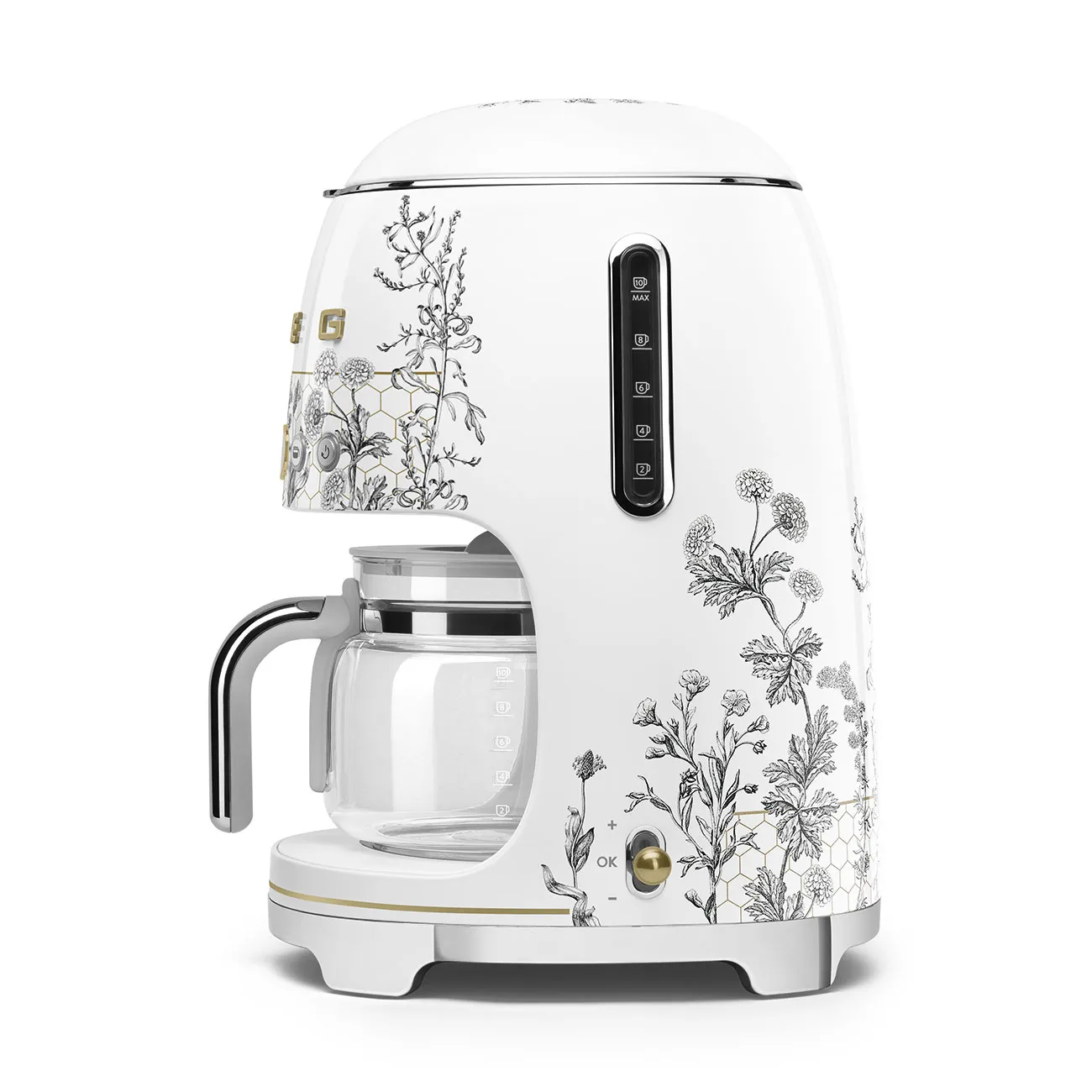 Smeg 50's Style DCF02WHEU 10 koppar kaffebryggare, vit