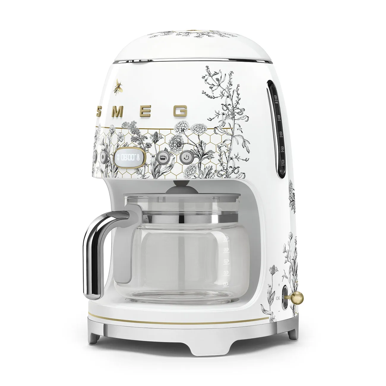 Smeg 50's Style DCF02WHEU 10 koppar kaffebryggare, vit