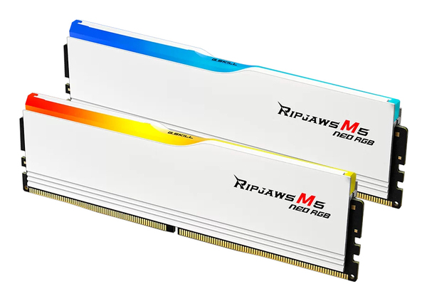 G.Skill 32GB (2x16GB) DDR5 6000MHz M5 NEO RGB CL36 1.25V, Valkoinen