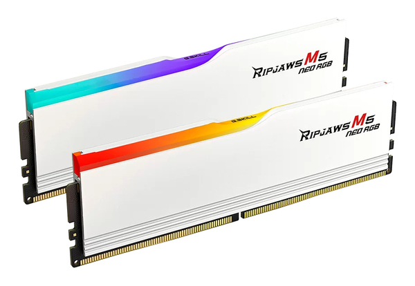 G.Skill 32GB (2x16GB) DDR5 6000MHz M5 NEO RGB CL36 1.25V, Valkoinen