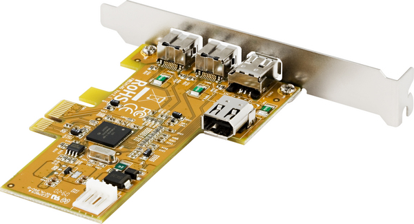 SUNIX PCI-Express kortti, Firewire 400/800 2xBeta, 2x6-pin(1sis/1 ulk)