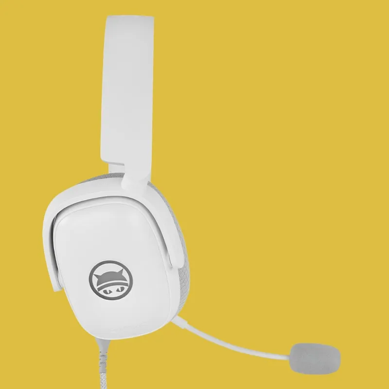 Gamiac HS71 7.1 Surround RGB -pelikuulokkeet mikrofonilla, Valkoinen