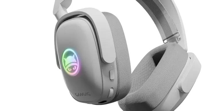 Gamiac HS71 7.1 Surround RGB -pelikuulokkeet mikrofonilla, Valkoinen