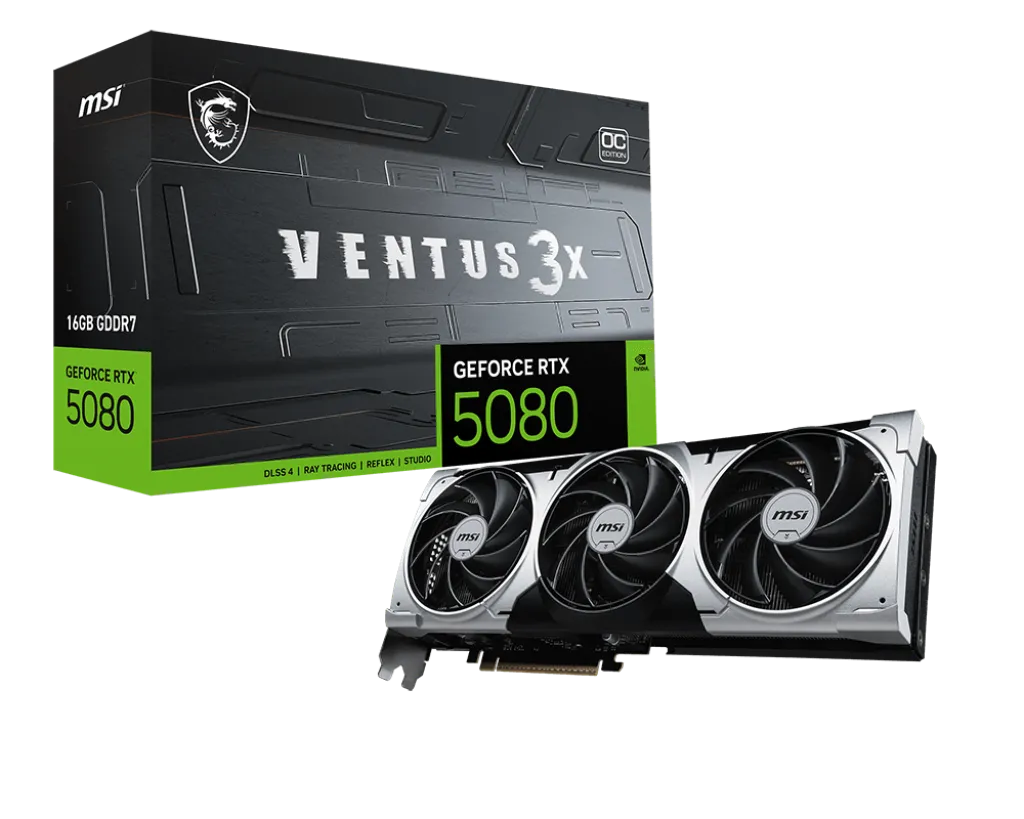 MSI GeForce RTX 5080 16G Ventus 3X OC Plus -näytönohjain