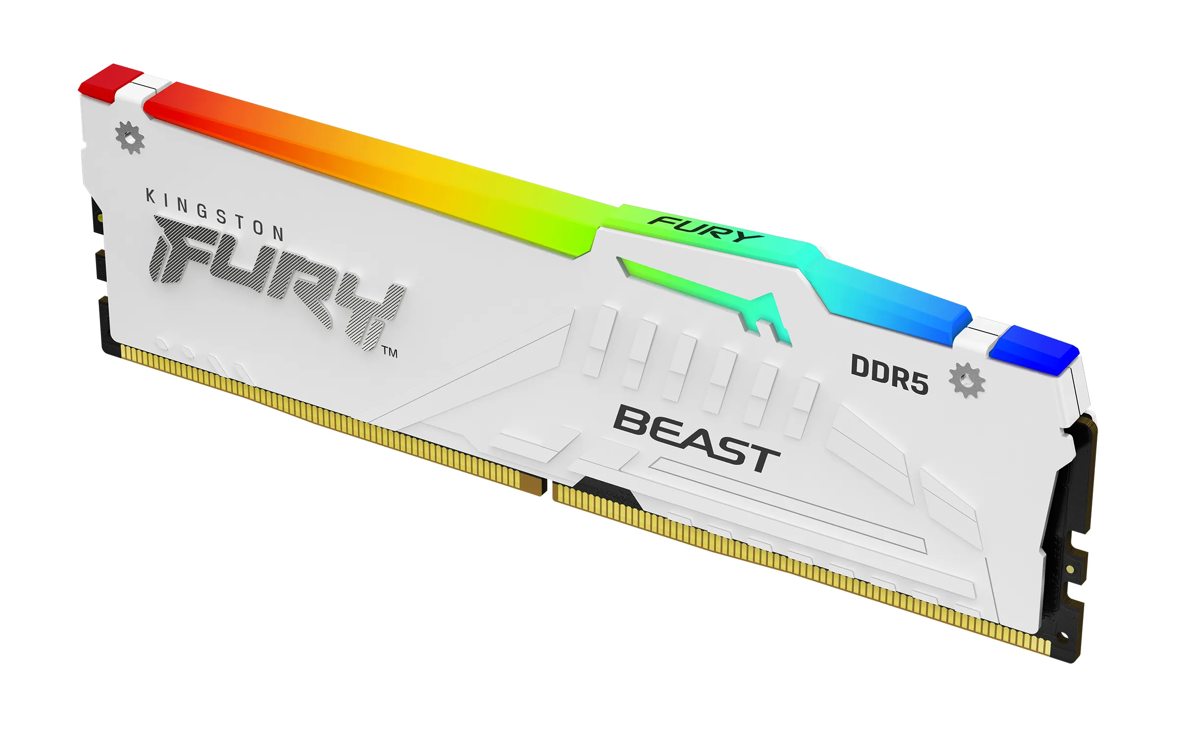 Kingston FURY Beast RGB 32 GB (2 x 16 GB) DDR5 6000 MHz, CL30 minne, vit (EXPO)
