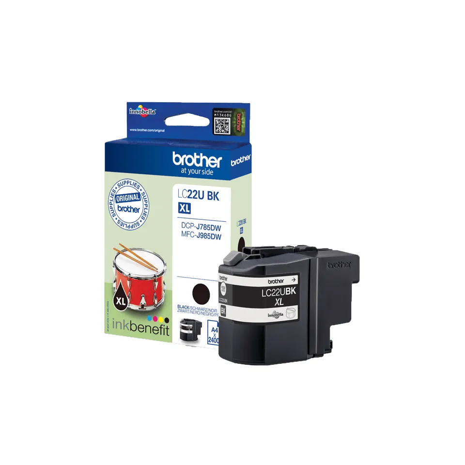 Brother LC22UBK XL ink cartridge, Black