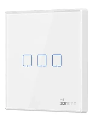 SONOFF T2EU3C-RF 3-Channel - Wireless RF Touch Wall Switch, White
