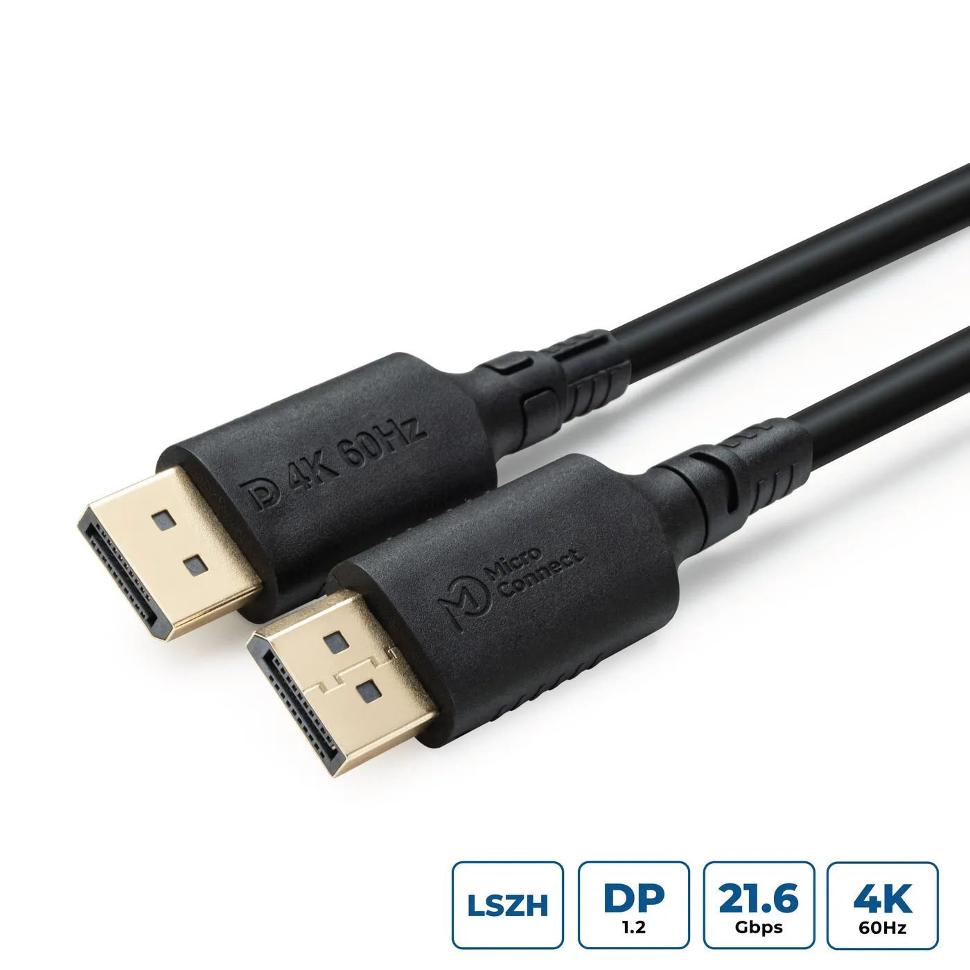 MicroConnect ColorFlex DisplayPort 1.2 LSZH cable, 4K, 3 m, Black