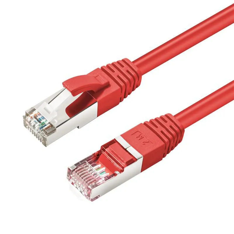 MicroConnect Cat6a S/FTP - network cable, 1 m, Red