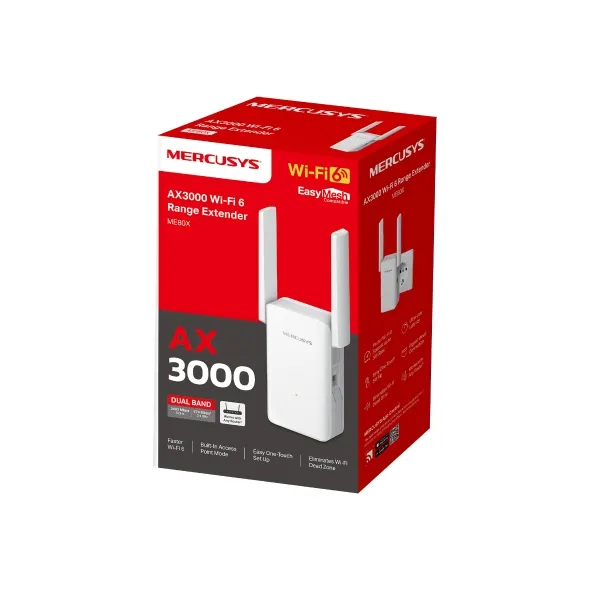 Mercusys ME80X AX3000 - Range Extender, White