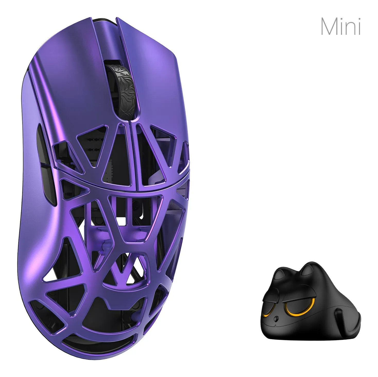 WLMouse Beast X Mini Pro tr&aring;dl&ouml;s gamingmus, lila