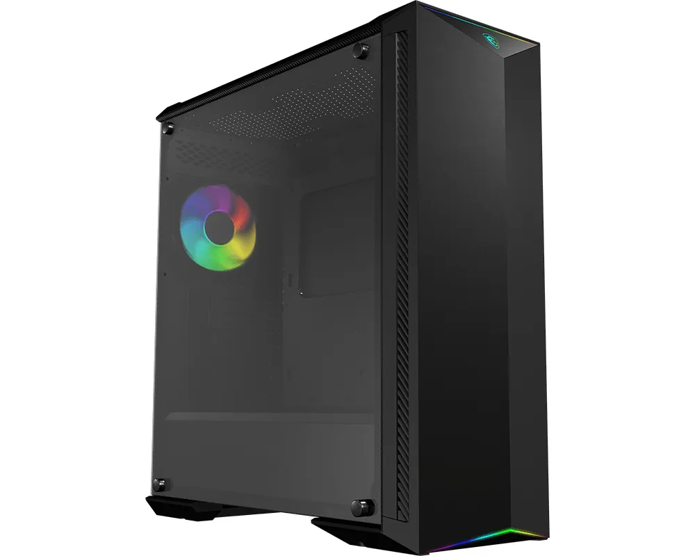 MSI MPG GUNGNIR 100 RGB miditower chassi, f&ouml;nster, Svart