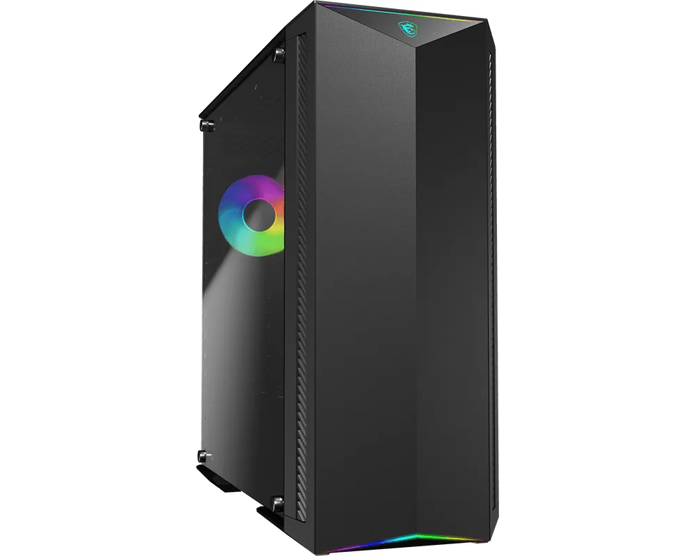 MSI MPG GUNGNIR 100 RGB miditower chassi, f&ouml;nster, Svart