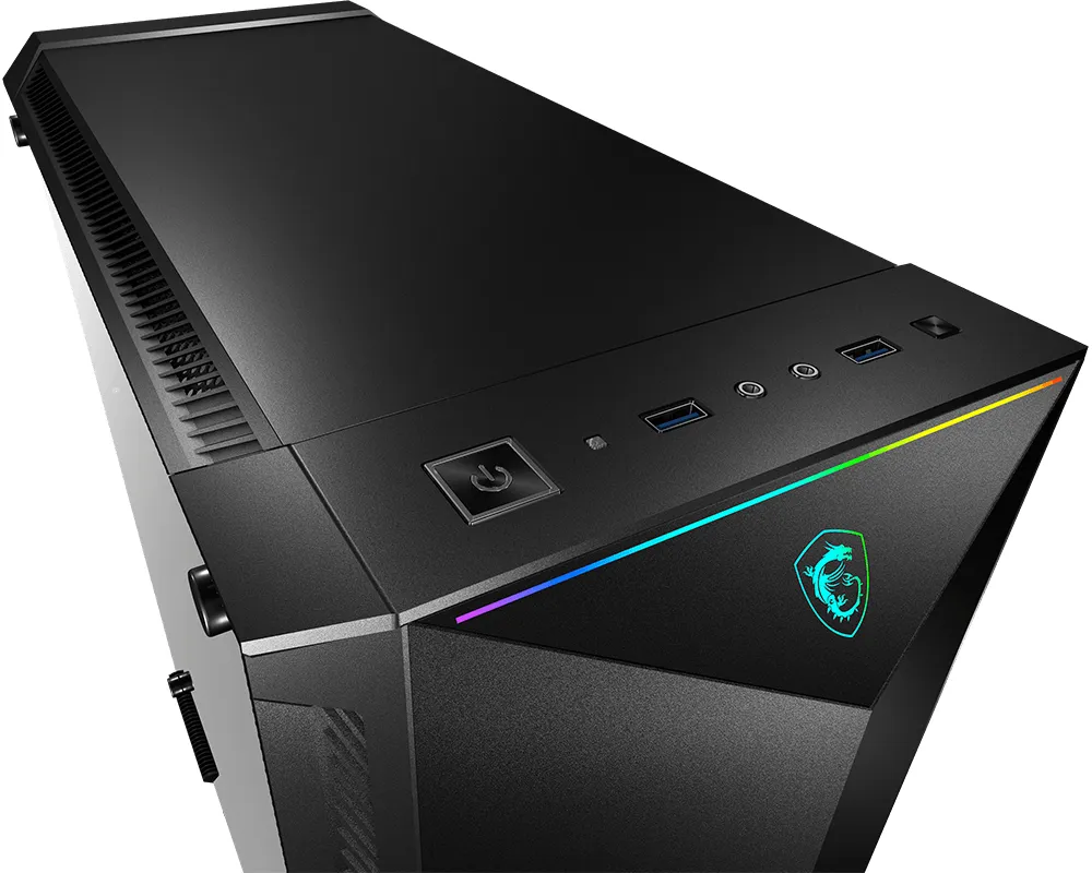MSI MPG GUNGNIR 100 RGB miditower chassi, f&ouml;nster, Svart