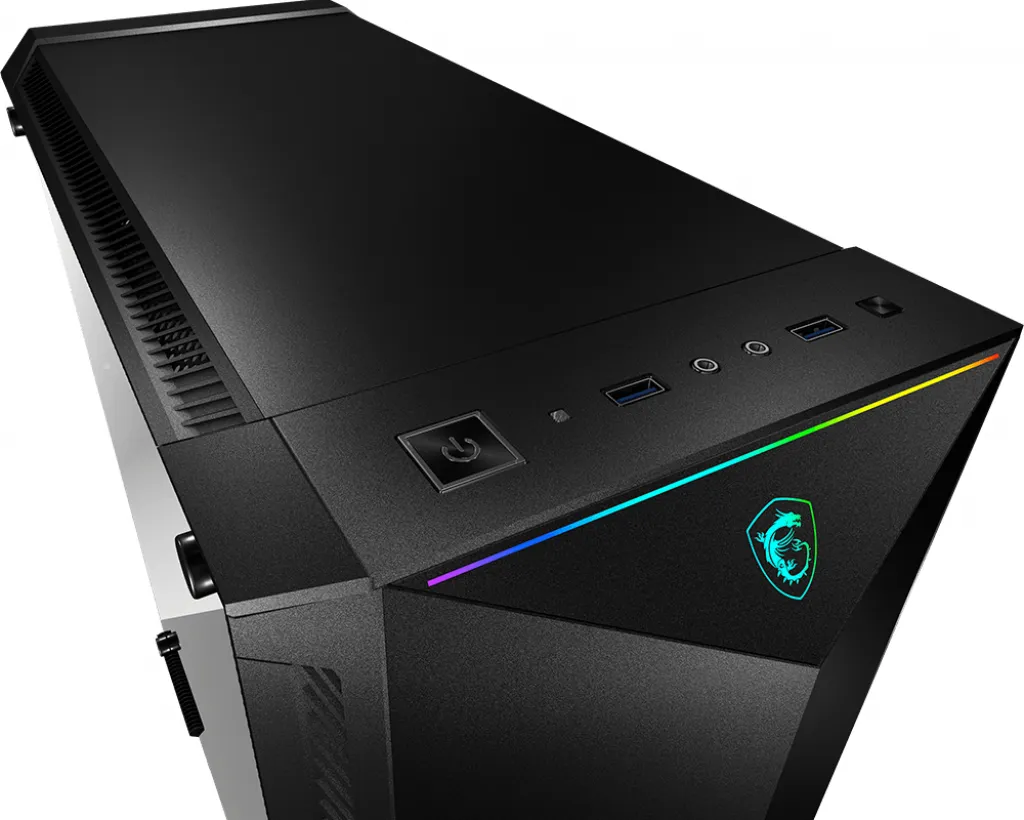 MSI MPG GUNGNIR 100 RGB miditower chassi, f&ouml;nster, Svart