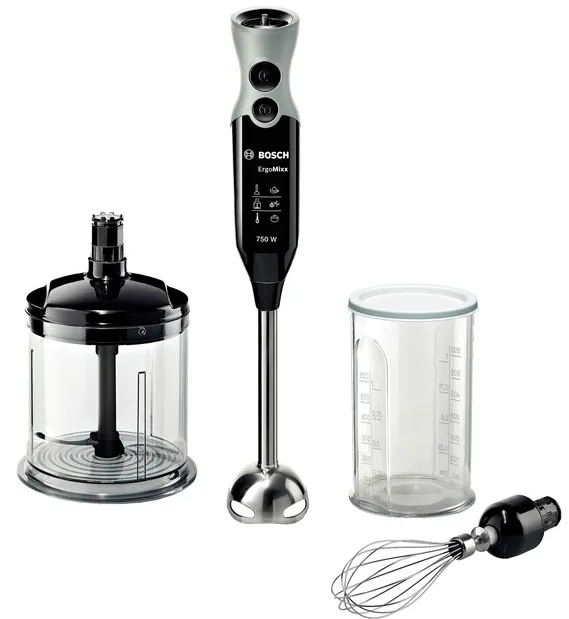 Bosch ErgoMixx MSM67160 750 W 0,6 l stavmixerset, svart, gr&aring;