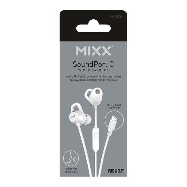 MIXX Headphone SoundPort USB-C In-Ear Wired White