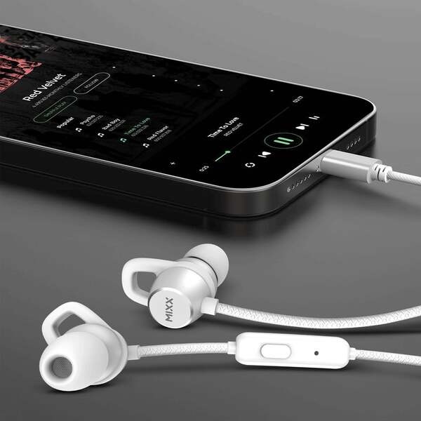 MIXX SoundPort USB-C in-ear h&ouml;rlurar, vit