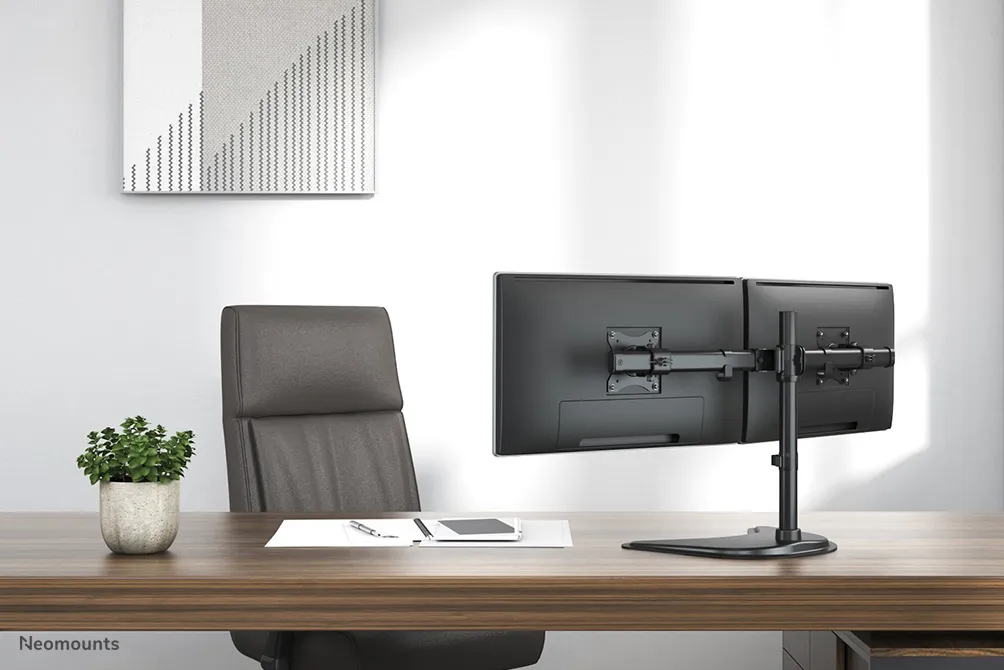 Neomounts NM-D335DBLACK Desk Mount, for 2 monitors, 10-27", full-motion, 8kg, Black