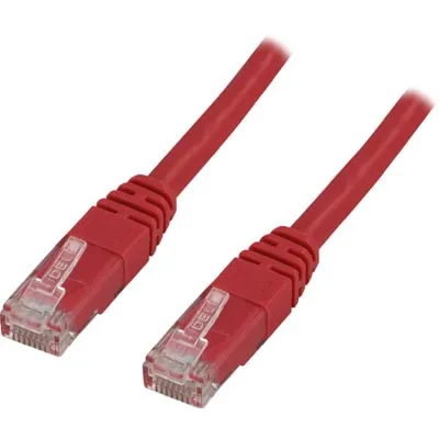 Deltaco Cat5e U/UTP - network cable, 3 m, Red