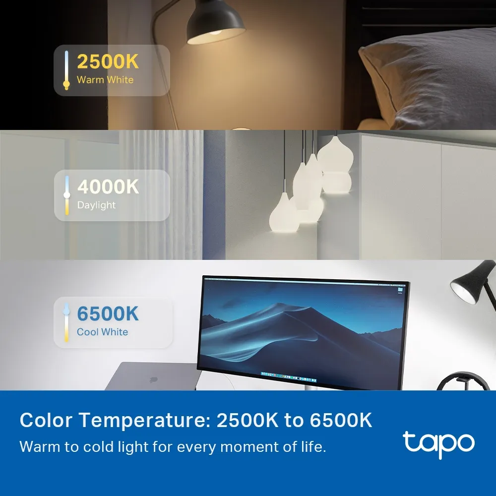 TP-Link Tapo L430P Smart Light Bulb E14 P45 4.8 Watts 470 Lumens Multicolour 1-pack