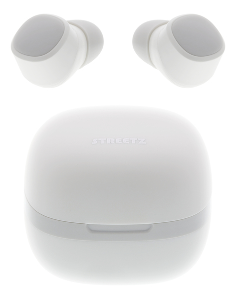STREETZ True Wireless Stereo in-ear, IPX6, charge case, white