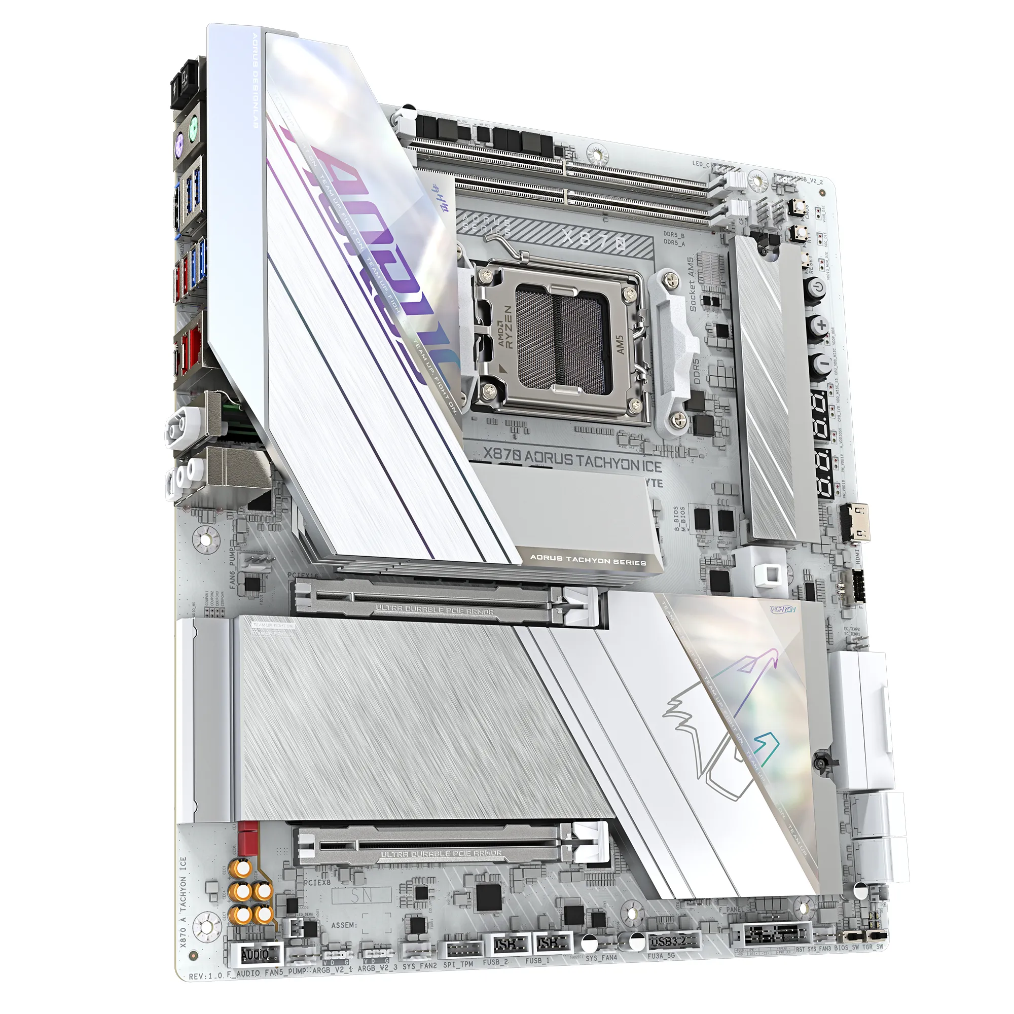Gigabyte X870 Aorus Tachyon Ice Gen5 DDR5 AM5 ATX - moderkort