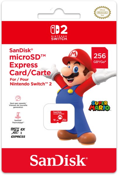 SanDisk Nintendo Switch 2 256 Gt microSD Express - minneskort