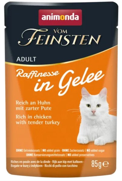 Animonda Vom Feinsten Adult Raffinesse in Jelly - Rich in Chicken with Turkey, Kissan m&auml;rk&auml;ruoka, 85 g