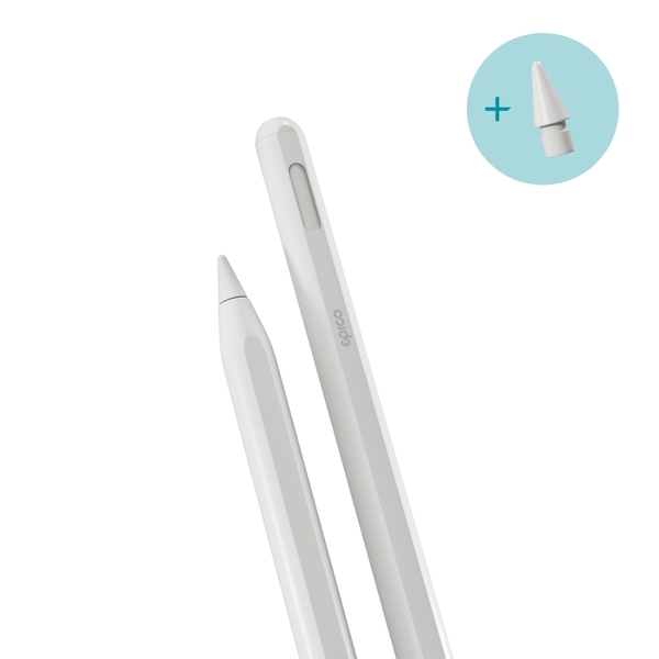 Epico UltraPen Stylus ES50 for Apple iPad White Palm Rejection, White Epico UltraPen Stylus ES50 for Apple iPad White Palm Rejection, White