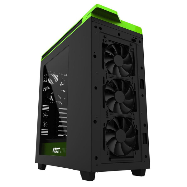 NZXT H440W Mid Tower case, window, Black/Green
