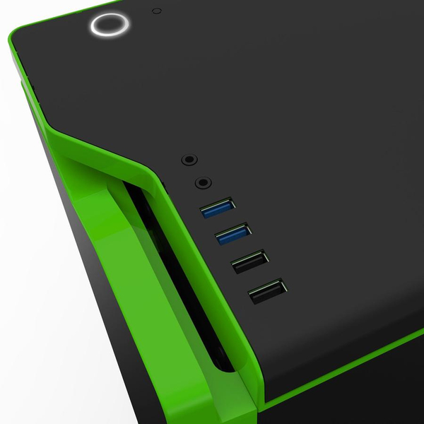 NZXT H440W Mid Tower case, window, Black/Green