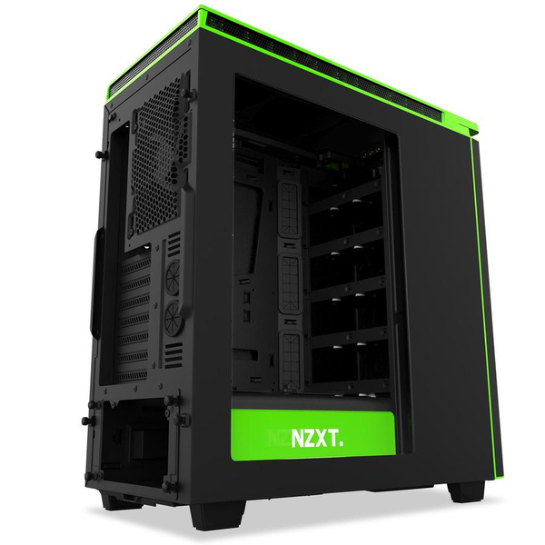 NZXT H440W Mid Tower case, window, Black/Green