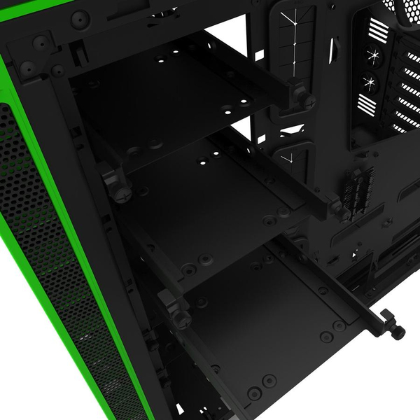 NZXT H440W Mid Tower case, window, Black/Green