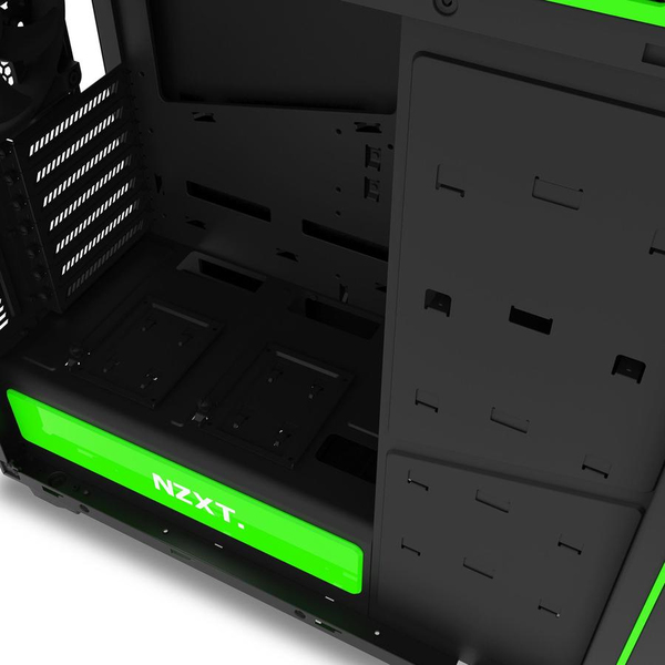 NZXT H440W Mid Tower case, window, Black/Green