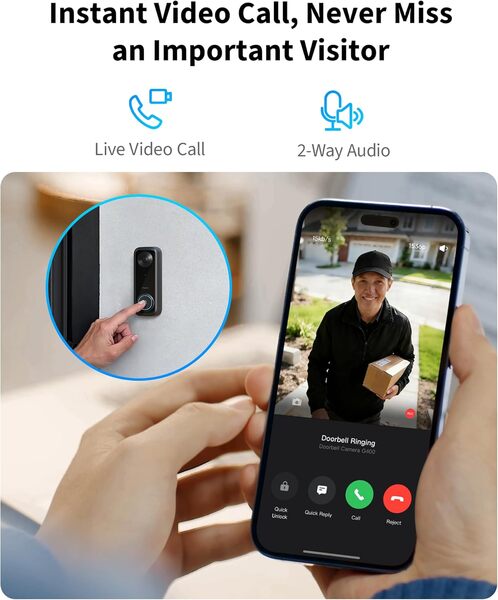 Aqara Doorbell Camera G400 Select (Wired) -video-ovikello