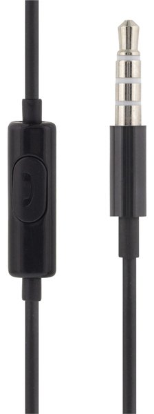 STREETZ Semi-in-ear headset, media/answer button, 3.5 mm, black
