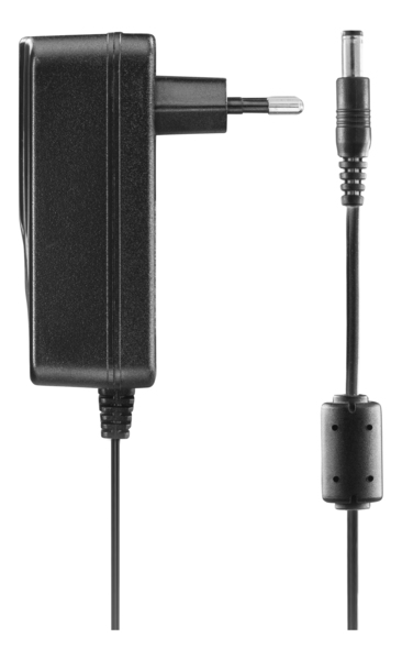 DELTACO n&auml;tadapter, 100-240V till 12V 2A, svart