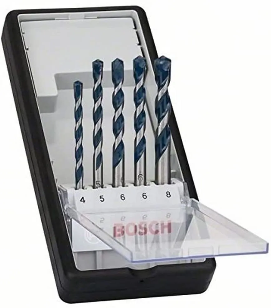 Bosch cyl-5 drill bit set, robust line, 5-piece - for concrete