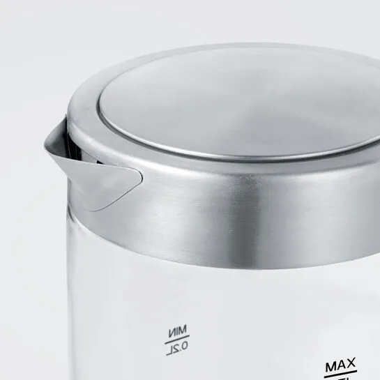 Severin WK 3472 kettle, 0.5L, 1100W, Glass/Stainless steel/Black