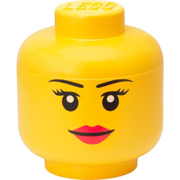 Room Copenhagen LEGO Iconic Storage Head &quot;Girl&quot;, storage box (yellow, size L, female)