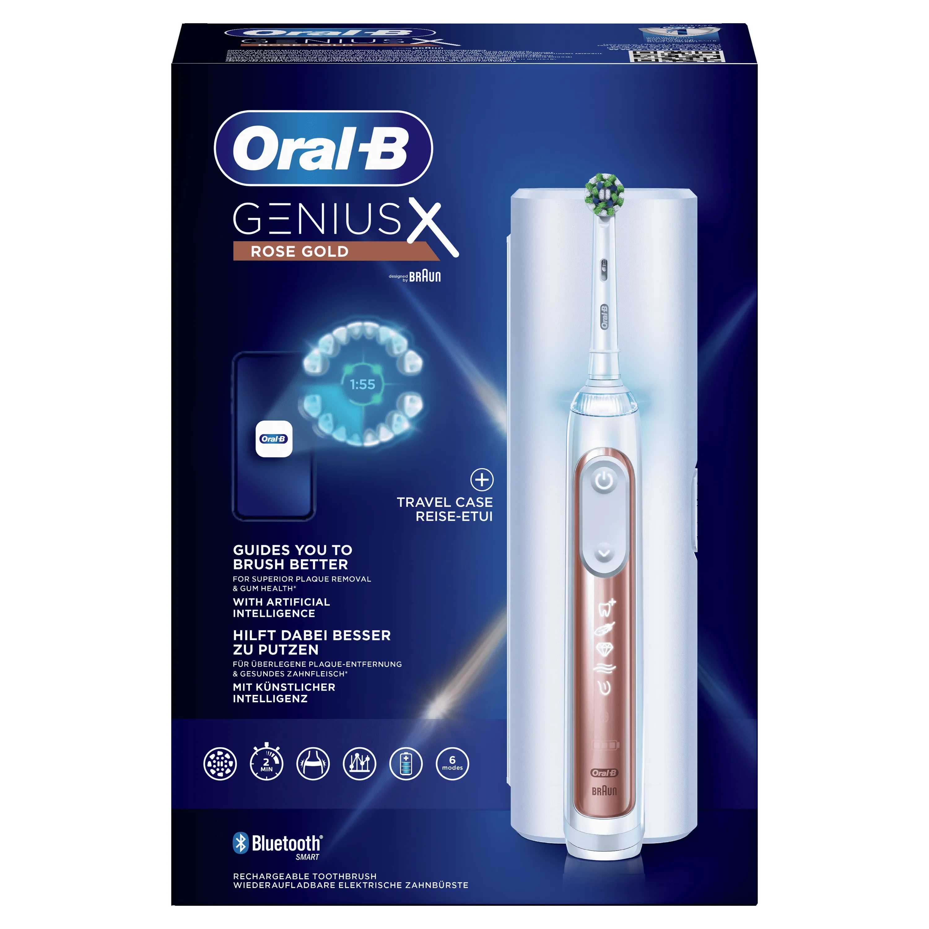Oral-B GENIUS X - electric toothbrush, Pink gold, White
