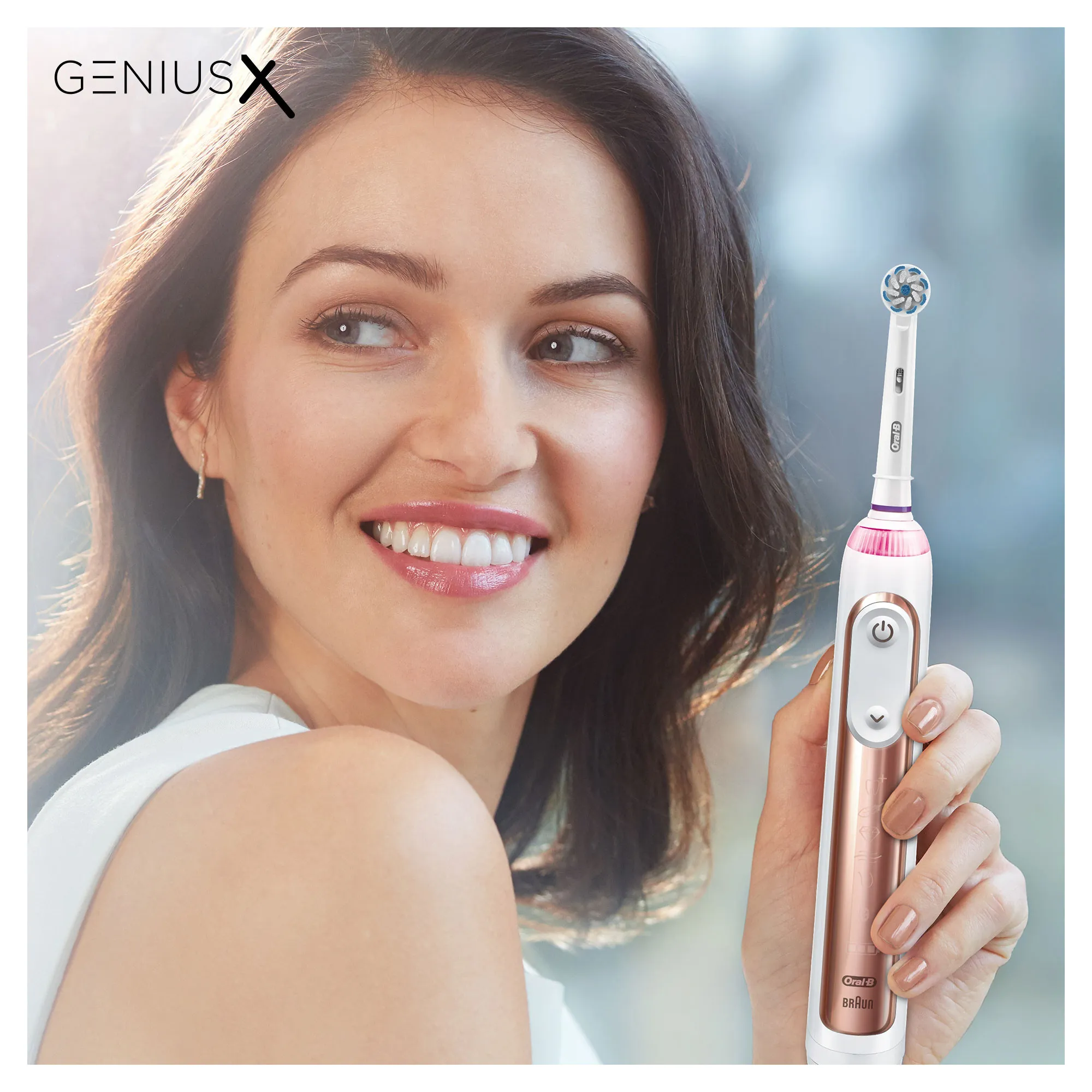 Oral-B GENIUS X - electric toothbrush, Pink gold, White