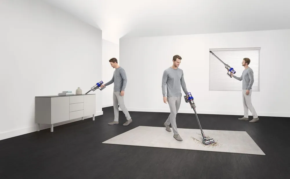 Dyson V15 Detect Fluffy Cordless Stick vacuum cleaner, Blue Nickel