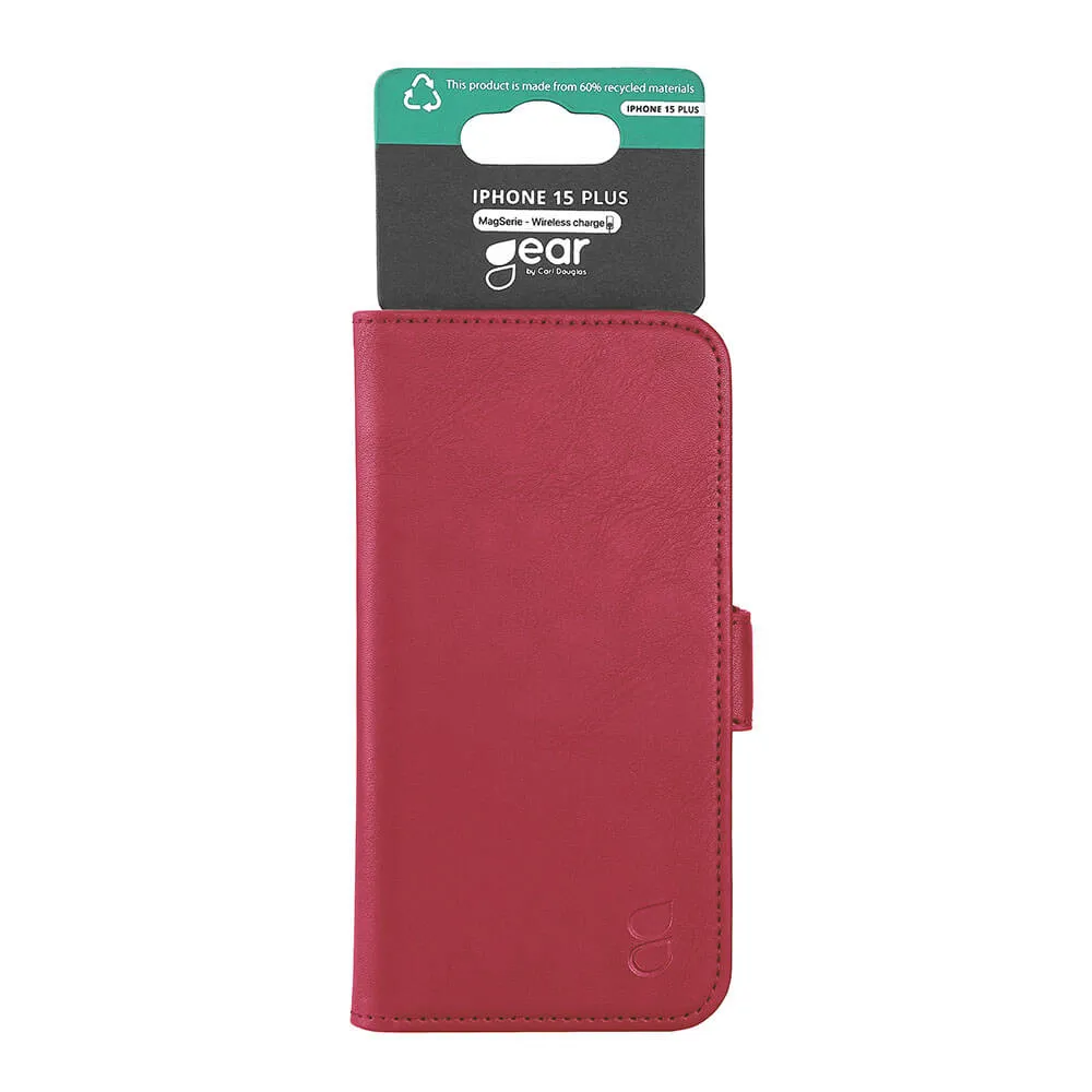 GEAR Wallet MagSeries, iPhone 15 Plus -lompakkokotelo, Punainen